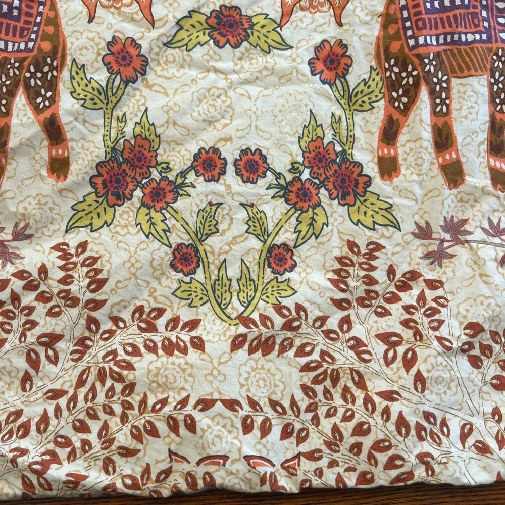 Anthropologie Sham Desert Garden Organic Cotton Printed Percale Euro Sham